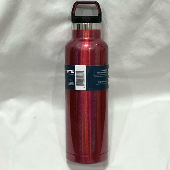RTIC Lava Red Water Bottle 20oz Red Sparkle New Hot Cold Drinks Reuse - Picture 8 of 8